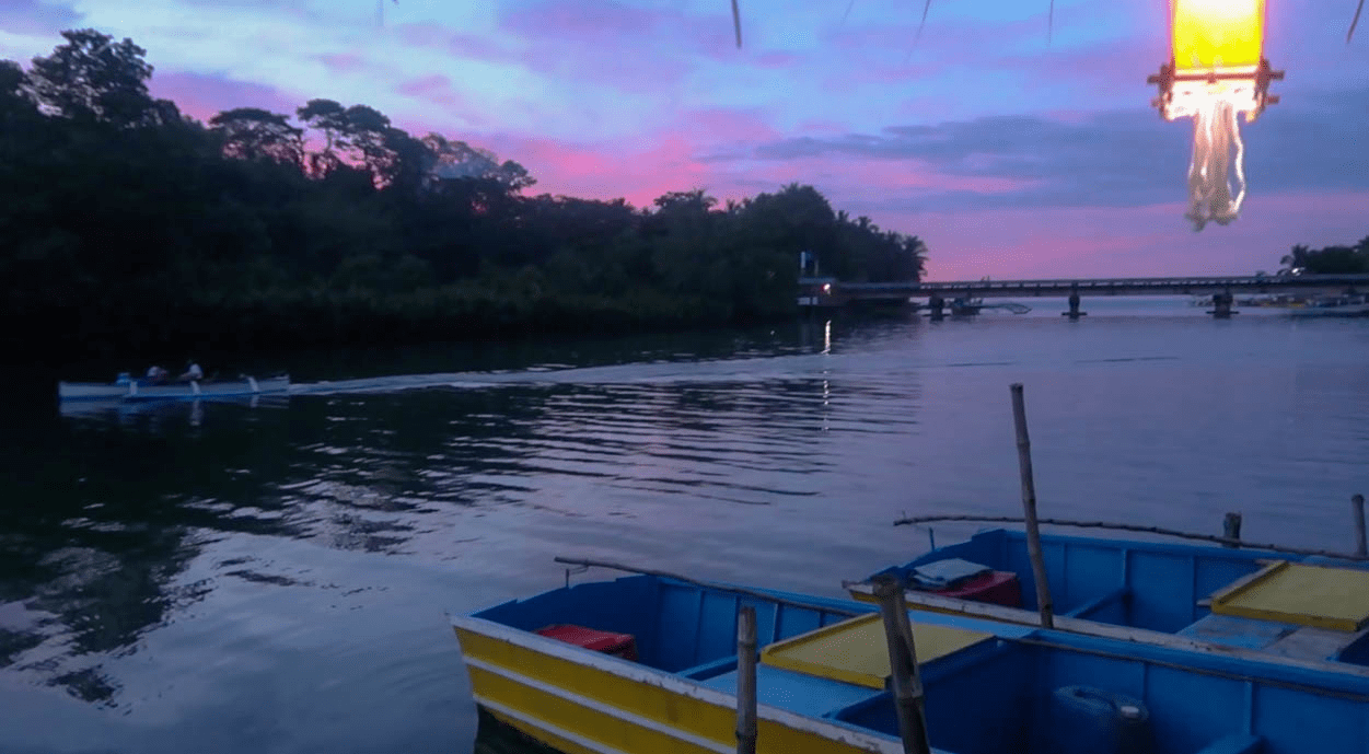 beautiful sunset at sungayan grill floating restaurant in bolinao pangasinan philippines